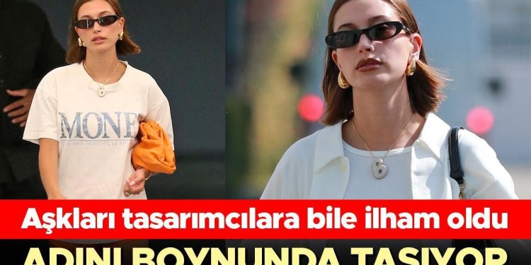 Özel kolyeyi ünlü modelden ilham alıp tasarlamışlar… Aşkını hep boynunda taşıyor